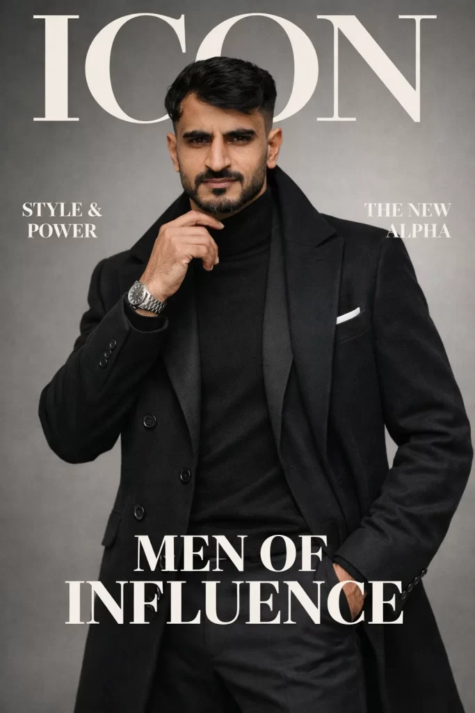 High‑End Men’s Fashion Magazine Cover (Realistic)