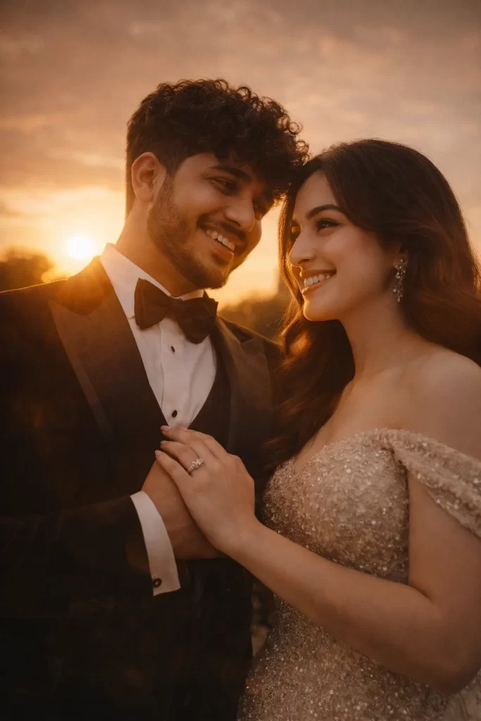 Cinematic Golden Sunset Love Story