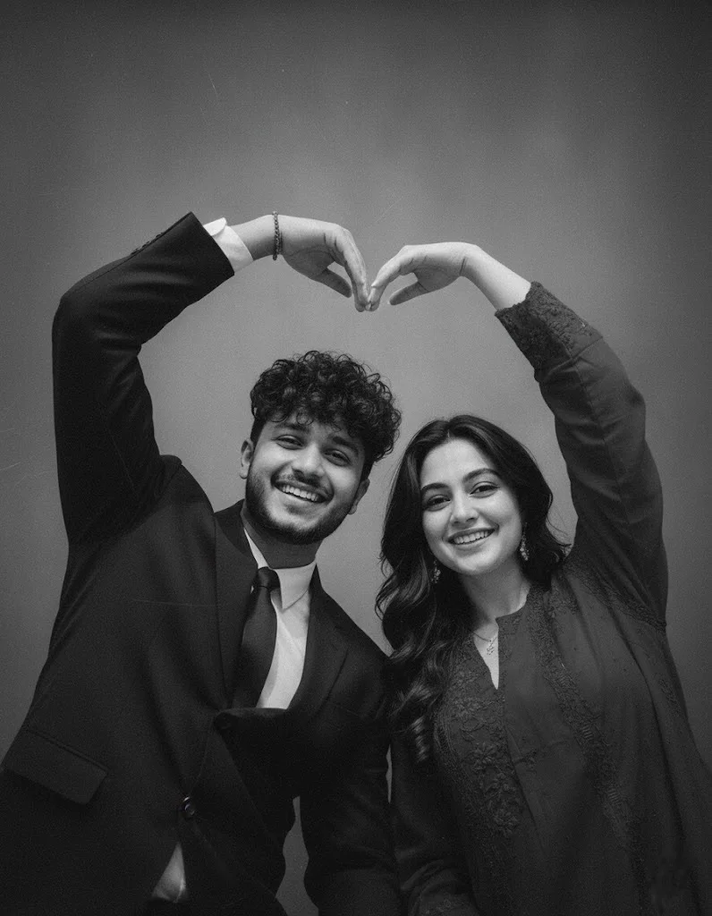 Wedding Anniversary AI Prompts-Classic Black & White Vintage Romance