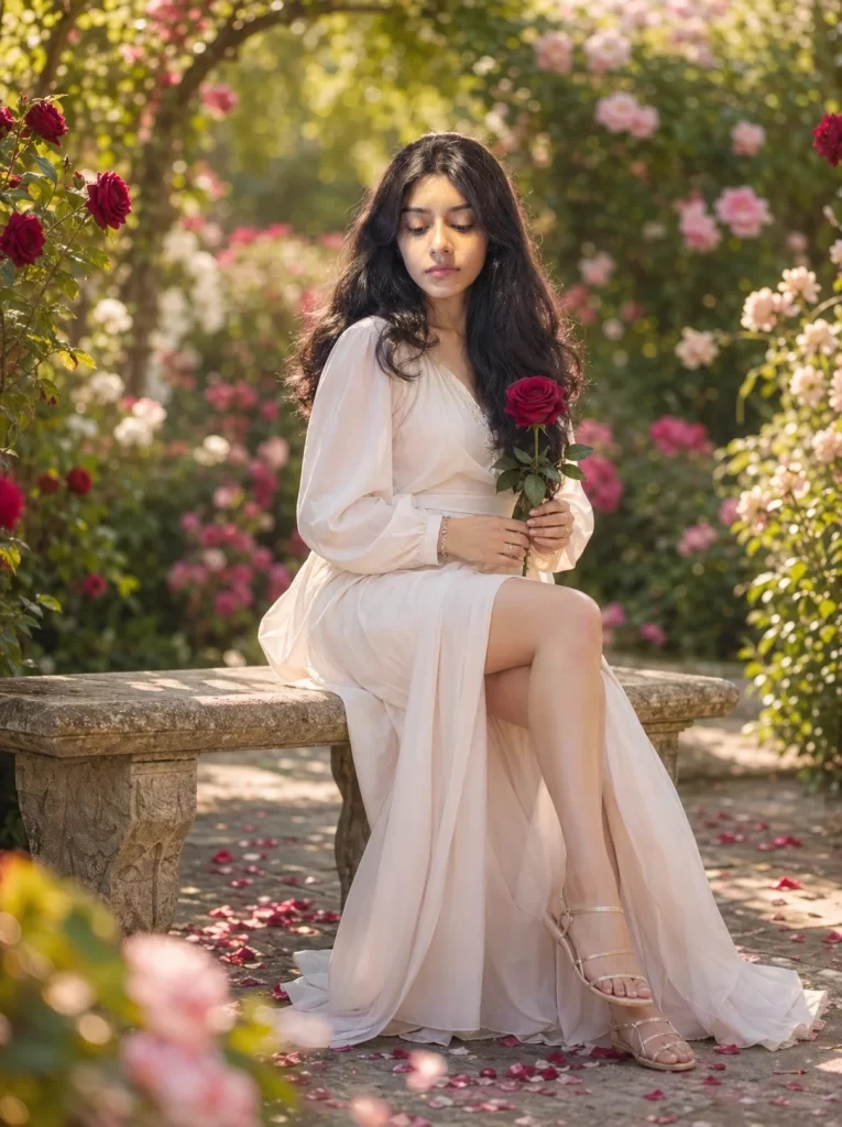 Gemini AI Photo Prompts for Girl With Rose