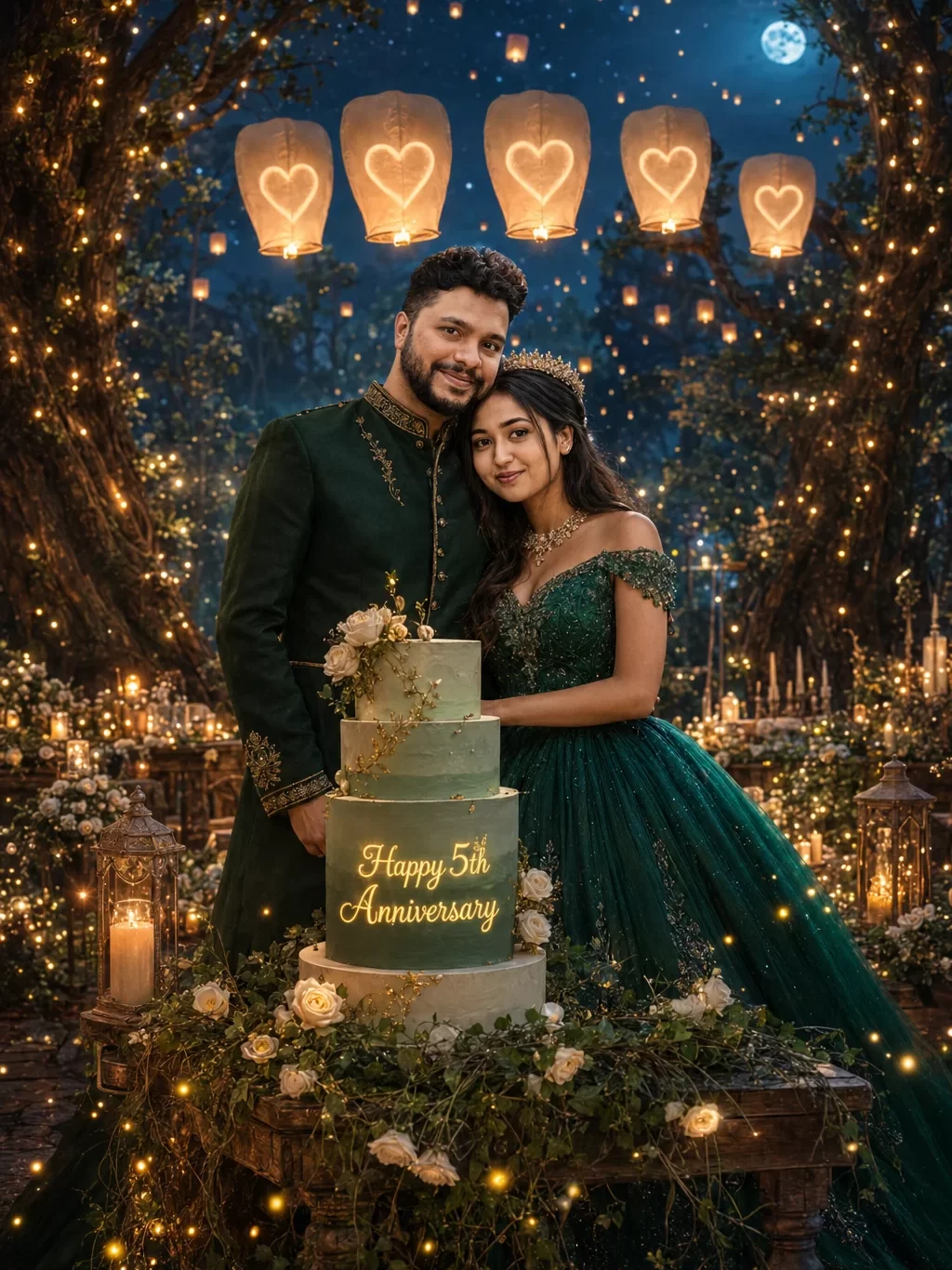 5th Marriage Anniversary Prompts-Dreamy Fantasy Forest Anniversary
