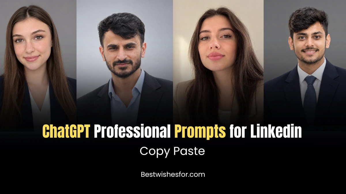 ChatGPT Prompts for Professional Photo for LinkedIn Copy Paste